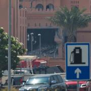 Skadorna efter den israeliska attacken mot Hamas ledarskikt i Qatar. 