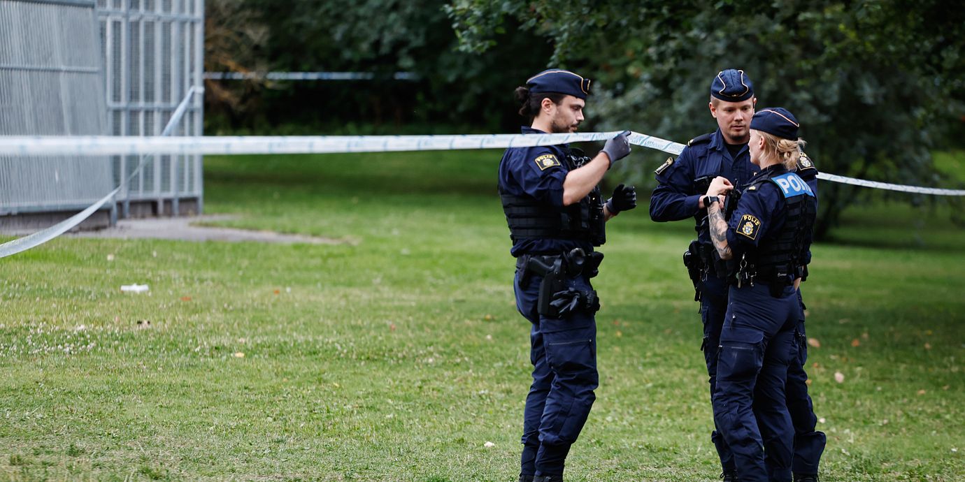 Bild från polisinsatsen 24 juli.
