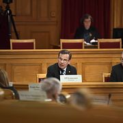 Ulf Kristersson (M), statsminister, frågas ut av Konstitutionsutskottet i flera granskningsärenden
