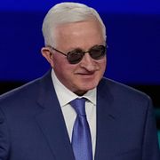 Putin tillsammans med chefen för lobbygruppen ”Ryska unionen av industrialister och entreprenörer” i Moskva 26 mars.