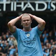 Erling Haaland spelar till vardags i Manchester City.