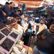 Marknad i Karachi, Pakistan inför Ramadan