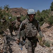 Franska FN-soldater patrullerar i Salukidalen i södra Libanon den 20 augusti 2025.