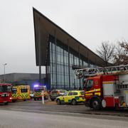 Sveriges Radios och SVT:s gemensamma hus på Hisingen utrymdes efter ett pulverlarm.