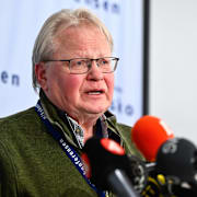 Peter Hultqvist (S) på konferensen Folk och försvar på söndagen.