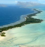 Flygfoto över Kiribati. RICHARD VOGEL / Ap