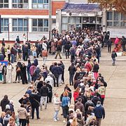 Bild från huvudstaden Belgrad, 25 oktober.