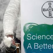 Plakat vid en protest mot Bayer i USA. 