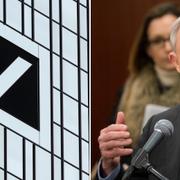 Deutsche Banks huvudkontor i Frankfurt och USA:s justitieminister Jeff Sessions.