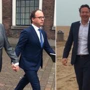 Från höger: Alexander Pechtold och Wouter Koolmees, Lodewijk Asscher och Jeroen Dijsselbloem. 