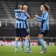 Djurgårdens Stinalisa Johansson firar 3–0-målet. 