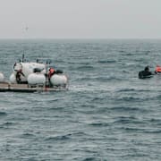 Bild av ubåten tagen i söndags, innan expeditionen inleddes. AP