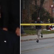 Arkivbilder. Donald Trump, insatspersonal i samband med attacken vid universitetet.