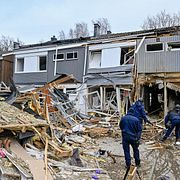 Bostäderna efter explosionen