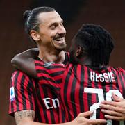 Zlatan Ibrahimovic och Franck Kessie.