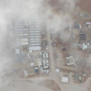 Satellitfoto av amerikanska militärbasen Tower 22 efter attacken. 