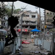 Tel Aviv efter robotattacker från Iran. 