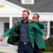 Dustin Johnson och Tiger Woods