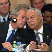 George W Bush och Colin Powell.