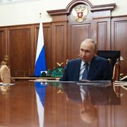 German Gref och Vladimir Putin. 