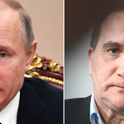 Vladimir Putin och Stefan Löfven. 