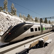 Skiss över det nya snabbtåget.