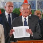 Perus president Pedro Pablo Kuczynski tillsammans med vicepresident Mercedes Araoz.