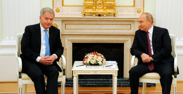 Niinistö och Putin.  Mikhail Klimentyev / AP