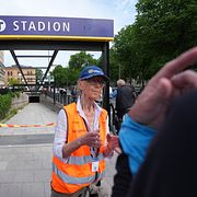 Bild från Stadions tunnelbana, 30 maj.