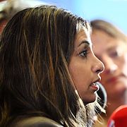 Vänsterpartiets partiledare Nooshi Dadgostar.