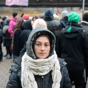 Gina, en av de EU-migranter som demonstrerade vid stadshuset tidigare i november.