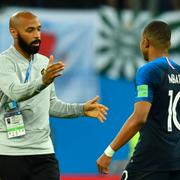 Henry och Mbappé under fotbolls-VM. 