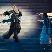 Madonna uppträder på Eurovisionfinalen.