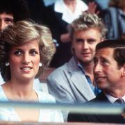 Prinsessan Diana och prins Charles på Live Aid, 1985.