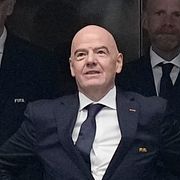 Gianni Infantino under en match i Texas under fotbolls-vm.
