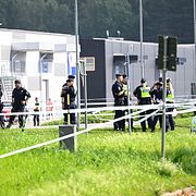 Bild från insatsen vid moskén förra sommaren.