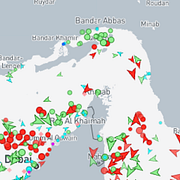 Illustrationsbild och en skärmdump som visar trafiken genom sundet på torsdagen.