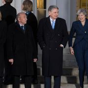 Amber Rudd och Philip Hammond med Theresa May.