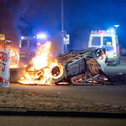 Bild från upploppen i Rosengård, 4 september 2023. 