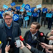 Strömmer och Kristersson på plats i Malmö.