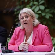 Socialtjänstminister Camilla Waltersson Grönvall (M) i dag.