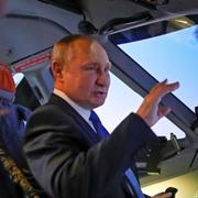 Arkivbild, Putin i flygsimulator 2022. 