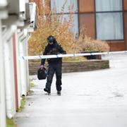 Nationella bombskyddet vid en av granaterna. 