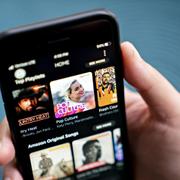 The Amazon Music app is displayed on a smartphone. Photographer: Andrew Harrer/Bloomberg