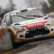 En rallybil från en annan tävling i Frankrike. Illustrationsbild. 
