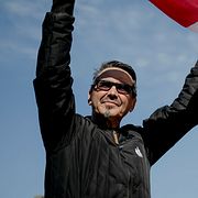 Protester mot USA på Grönland tidigare i år.