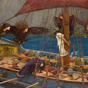 John William Waterhouses målning ”Odysseus och sirenerna” från 1891.