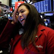 Tradern Ashley Lara på New York Stock Exchange. Arkivbild.
