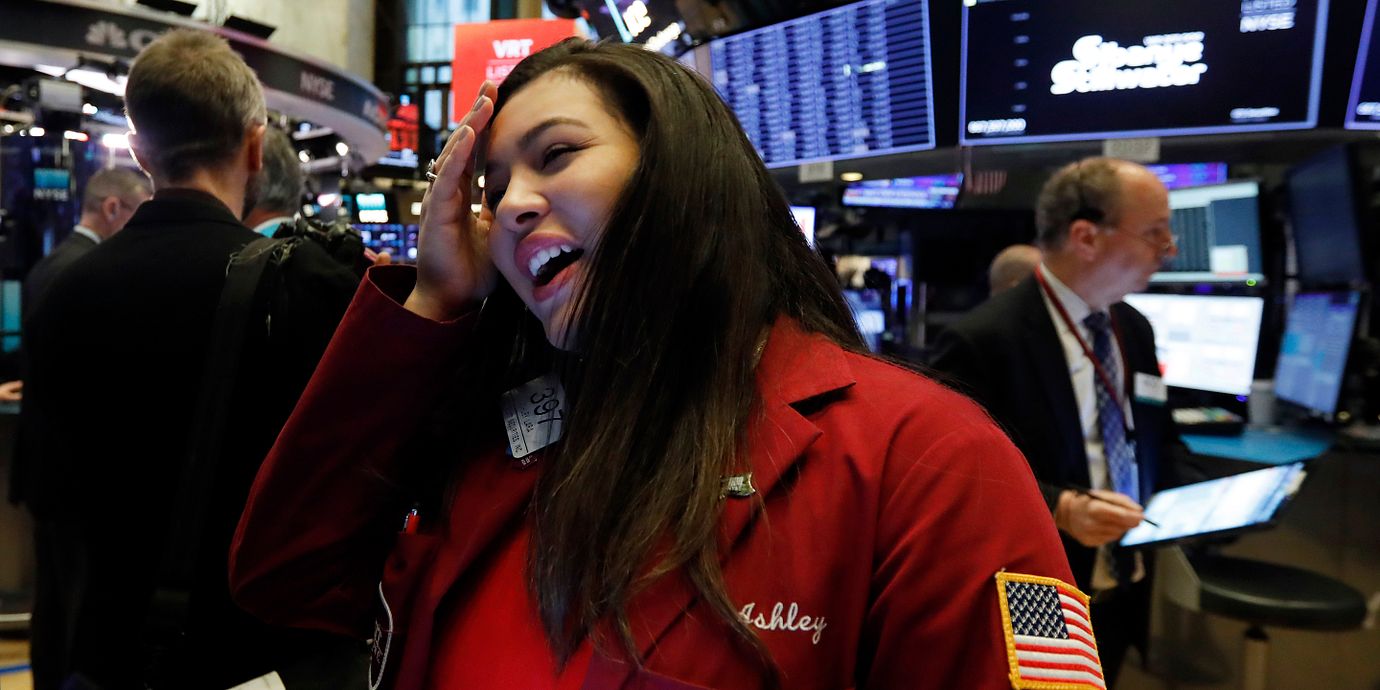 Tradern Ashley Lara på New York Stock Exchange. Arkivbild.