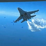 Illustrationsbild. Ryskt flygplan av modell Su-27. AP